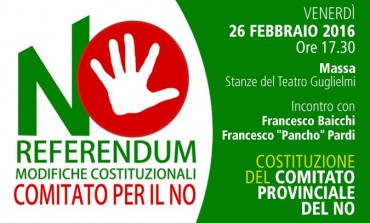 Massa: Venerdì 26 incontro pubblico del Comitato NO al referendum sulla riforma costituzionale