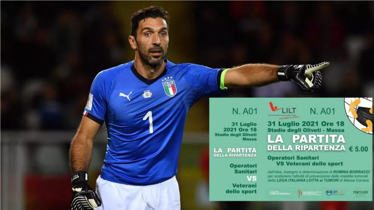 Messaggio di Gigi Buffon a supporto de “La Partita della Ripartenza” e punti vendita biglietti.